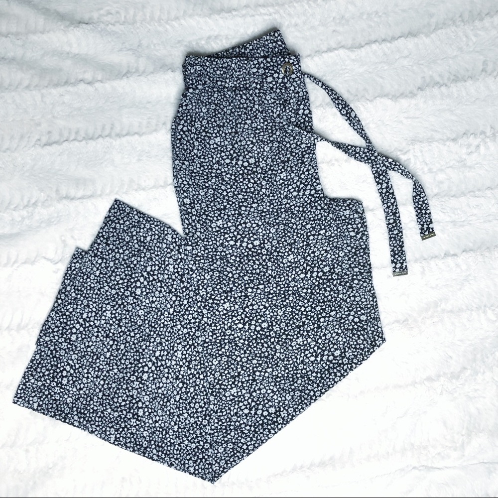 Michael Kors Gauze Wide Leg Tie Pants